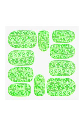 Metallic Filigree Sticker KOR-001 Neon Green