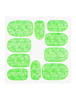 Metallic Filigree Sticker KOR-001 Neon Green