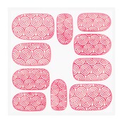 Metallic Filigree Sticker KOR-001 Neon Pink