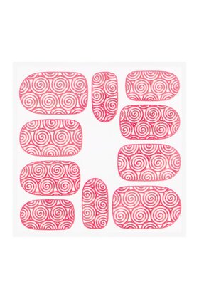 Metallic Filigree Sticker KOR-001 Neon Pink