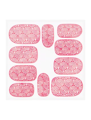 Metallic Filigree Sticker KOR-001 Neon Pink