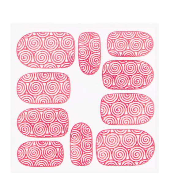 Metallic Filigree Sticker KOR-001 Neon Pink