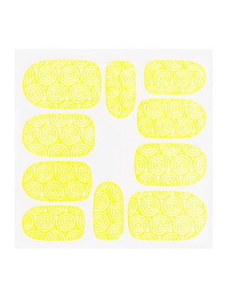 Metallic Filigree Sticker KOR-001 Neon Yellow