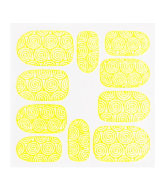 Metallic Filigree Sticker KOR-001 Neon Yellow