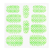 Metallic Filigree Sticker KOR-002 Neon Green