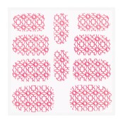 Metallic Filigree Sticker KOR-002 Neon Pink