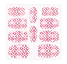Metallic Filigree Sticker KOR-002 Neon Pink