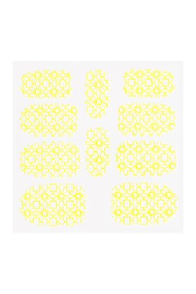 Metallic Filigree Sticker KOR-002 Neon Yellow