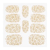 Metallic Filigree Sticker KOR-003 Gold