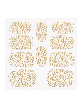 Metallic Filigree Sticker KOR-003 Gold