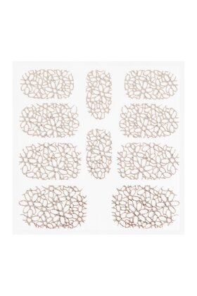 Metallic Filigree Sticker KOR-003 Silver