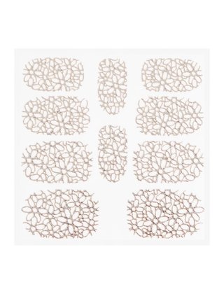 Metallic Filigree Sticker KOR-003 Silver