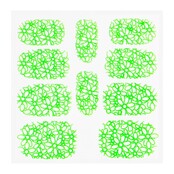 Metallic Filigree Sticker KOR-003 Neon Green
