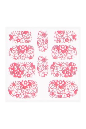 Metallic Filigree Sticker KOR-003 Neon Pink