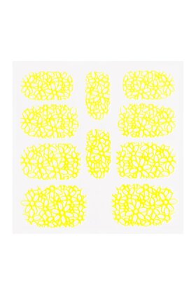 Metallic Filigree Sticker KOR-003 Neon Yellow