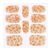 Metallic Filigree Sticker KOR-003 Neon Orange Metallic Filigree Sticker KOR-003 Neon Orange