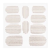 Metallic Filigree Sticker KOR-004 Silver