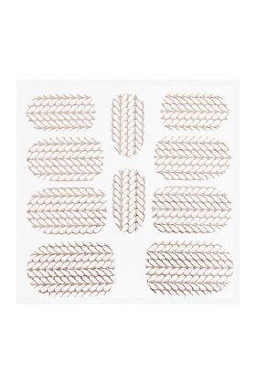 Metallic Filigree Sticker KOR-004 Silver