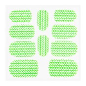 Metallic Filigree Sticker KOR-004 Neon Green