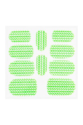 Metallic Filigree Sticker KOR-004 Neon Green