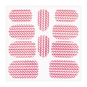 Metallic Filigree Sticker KOR-004 Neon Pink