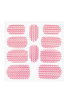 Metallic Filigree Sticker KOR-004 Neon Pink