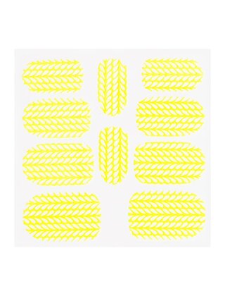 Metallic Filigree Sticker KOR-004 Neon Yellow
