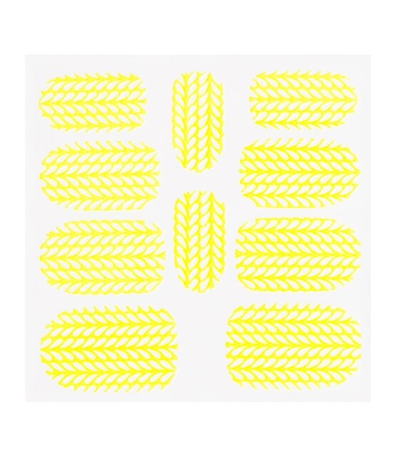 Metallic Filigree Sticker KOR-004 Neon Yellow