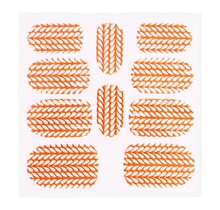 Metallic Filigree Sticker KOR-004 Neon Orange