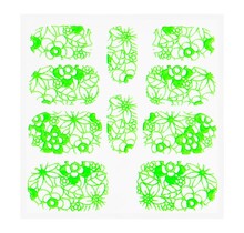 Metallic Filigree Sticker KOR-005 Neon Green
