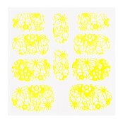 Metallic Filigree Sticker KOR-005 Neon Yellow Metallic Filigree Sticker KOR-005 Neon Yellow