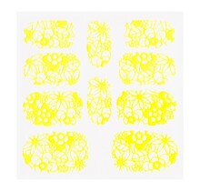 Metallic Filigree Sticker KOR-005 Neon Yellow