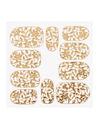 Metallic Filigree Sticker KOR-006 Gold