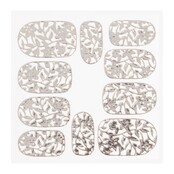 Metallic Filigree Sticker KOR-006 Silver