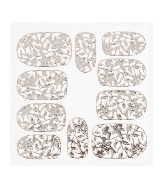 Metallic Filigree Sticker KOR-006 Silver