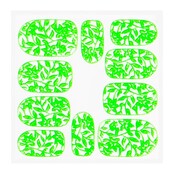 Metallic Filigree Sticker KOR-006 Neon Green