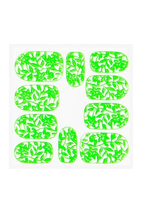 Metallic Filigree Sticker KOR-006 Neon Green