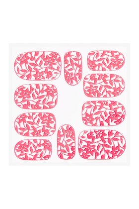 Metallic Filigree Sticker KOR-006 Neon Pink