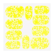 Metallic Filigree Sticker KOR-006 Neon Yellow