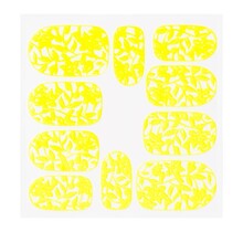 Metallic Filigree Sticker KOR-006 Neon Yellow