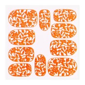 Metallic Filigree Sticker KOR-006 Neon Orange