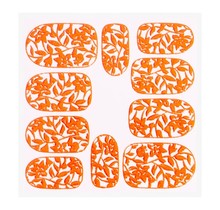 Metallic Filigree Sticker KOR-006 Neon Orange