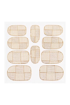 Metallic Filigree Sticker KOR-007 Gold