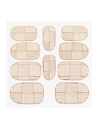 Metallic Filigree Sticker KOR-007 Gold