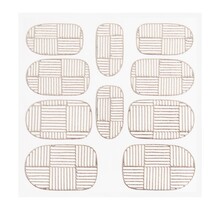 Metallic Filigree Sticker KOR-007 Silver