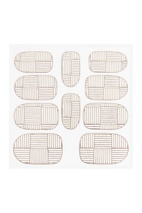 Metallic Filigree Sticker KOR-007 Silver
