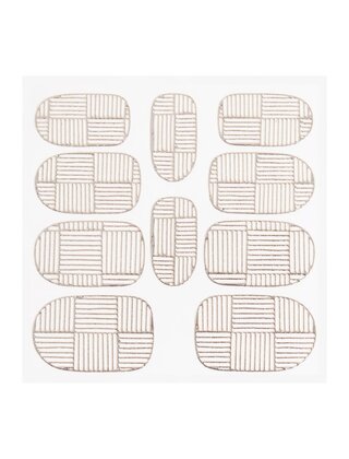 Metallic Filigree Sticker KOR-007 Silver