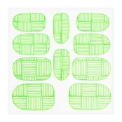 Metallic Filigree Sticker KOR-007 Neon Green