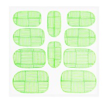 Metallic Filigree Sticker KOR-007 Neon Green