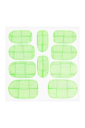 Metallic Filigree Sticker KOR-007 Neon Green